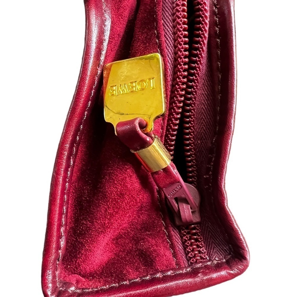 Loewe Red Suede Makeup Travel Bag - Picture 3 of 7
